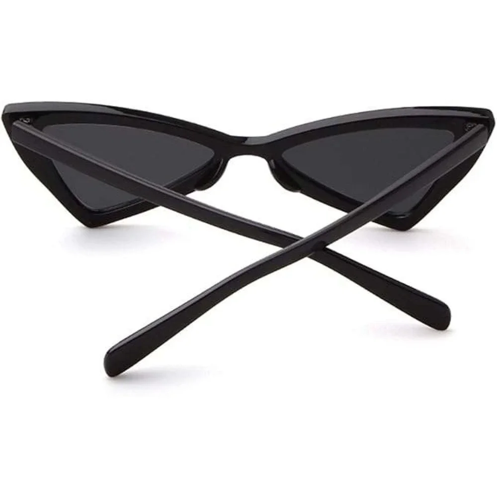 Cat Eye Sunglasses Women Fashion Trendy Designer Vintage Style Black Frame Gafas